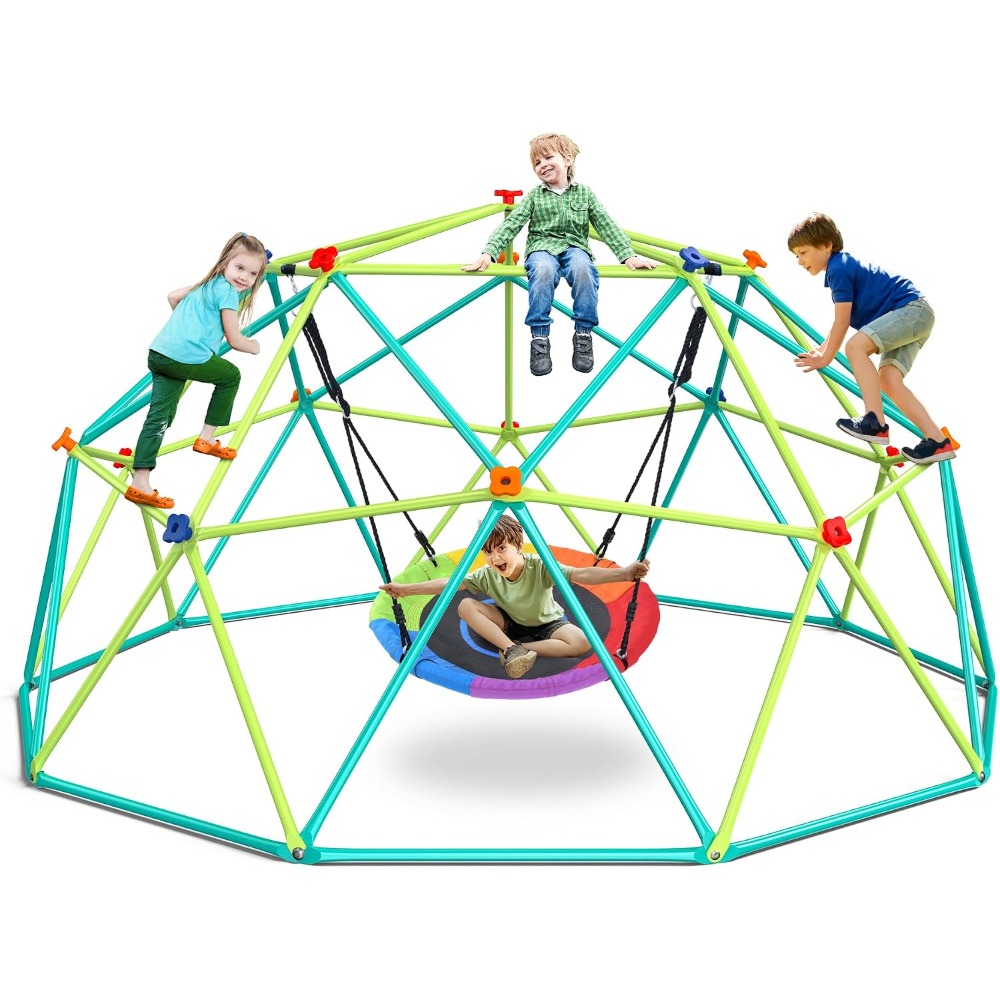 US Local Stock 10ft Climbing D - Kids Outdoor Climbing Dome recension och pris