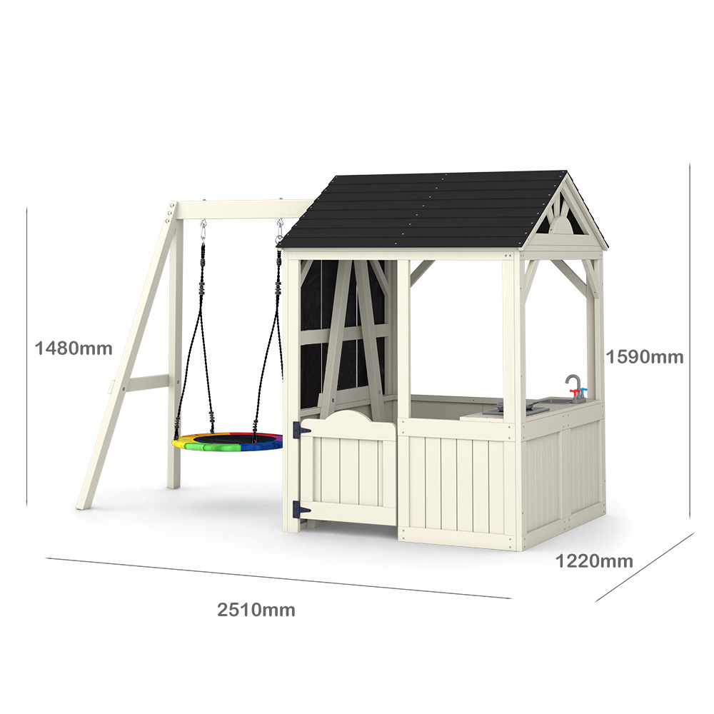 Garden Buildings Furniture Kid - Kids Outdoor Wooden Playhouse recension och pris