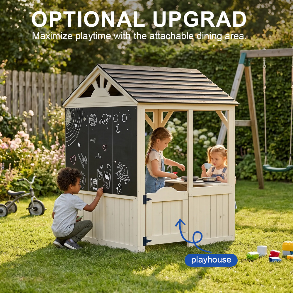 Garden Buildings Furniture Kid - Kids Outdoor Wooden Playhouse recension och pris