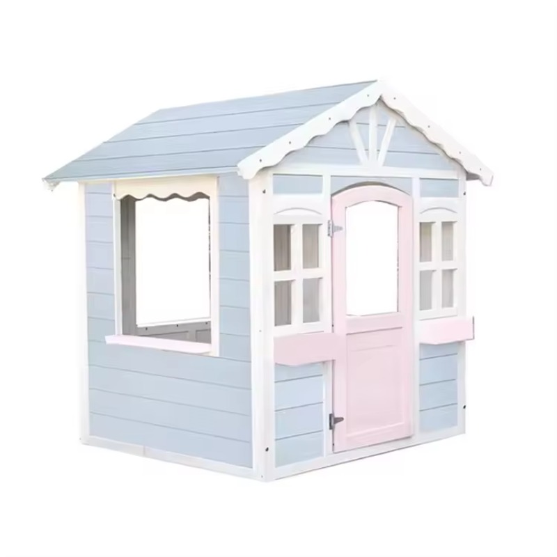 Hot Selling Play House Outdoor - Kids Outdoor Wooden Playhouse recension och pris