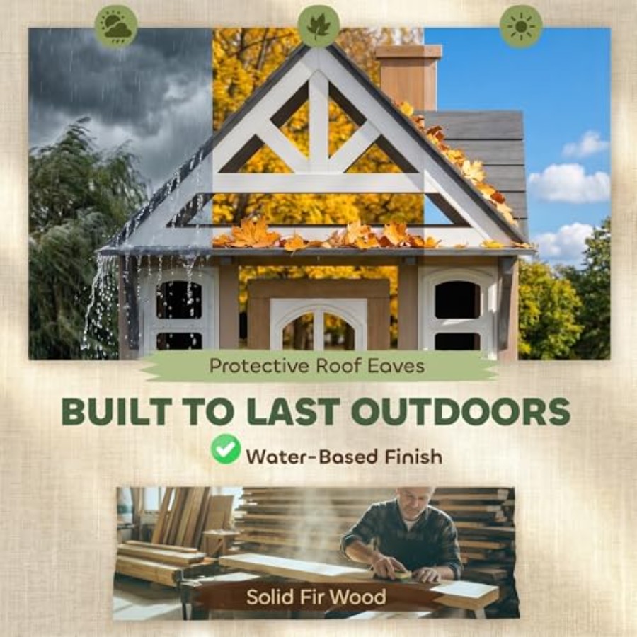 Outdoor wooden playhouse for k - Kids Outdoor Wooden Playhouse recension och pris