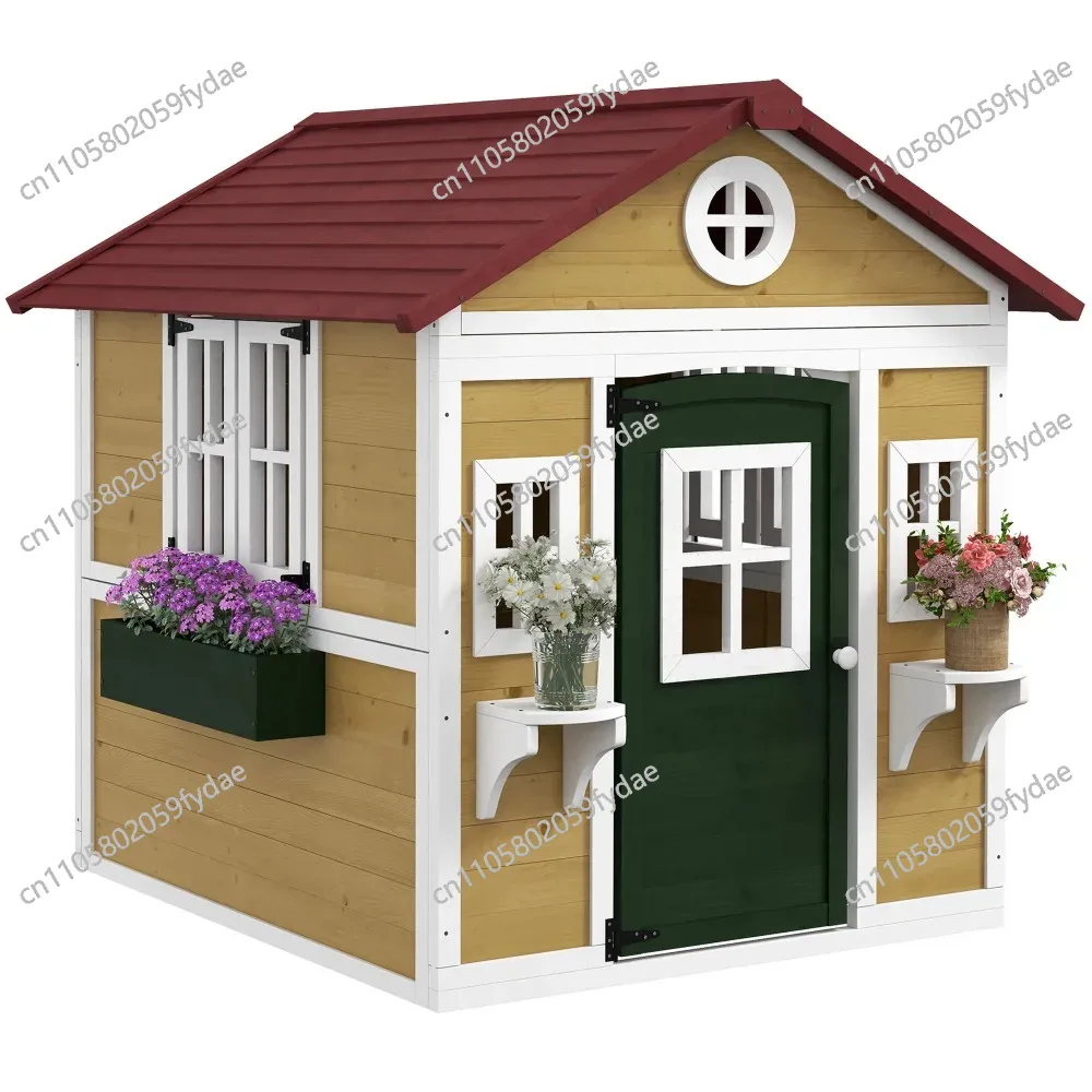 Outdoor Kids Playhouse, Wooden - Kids Outdoor Wooden Playhouse recension och pris