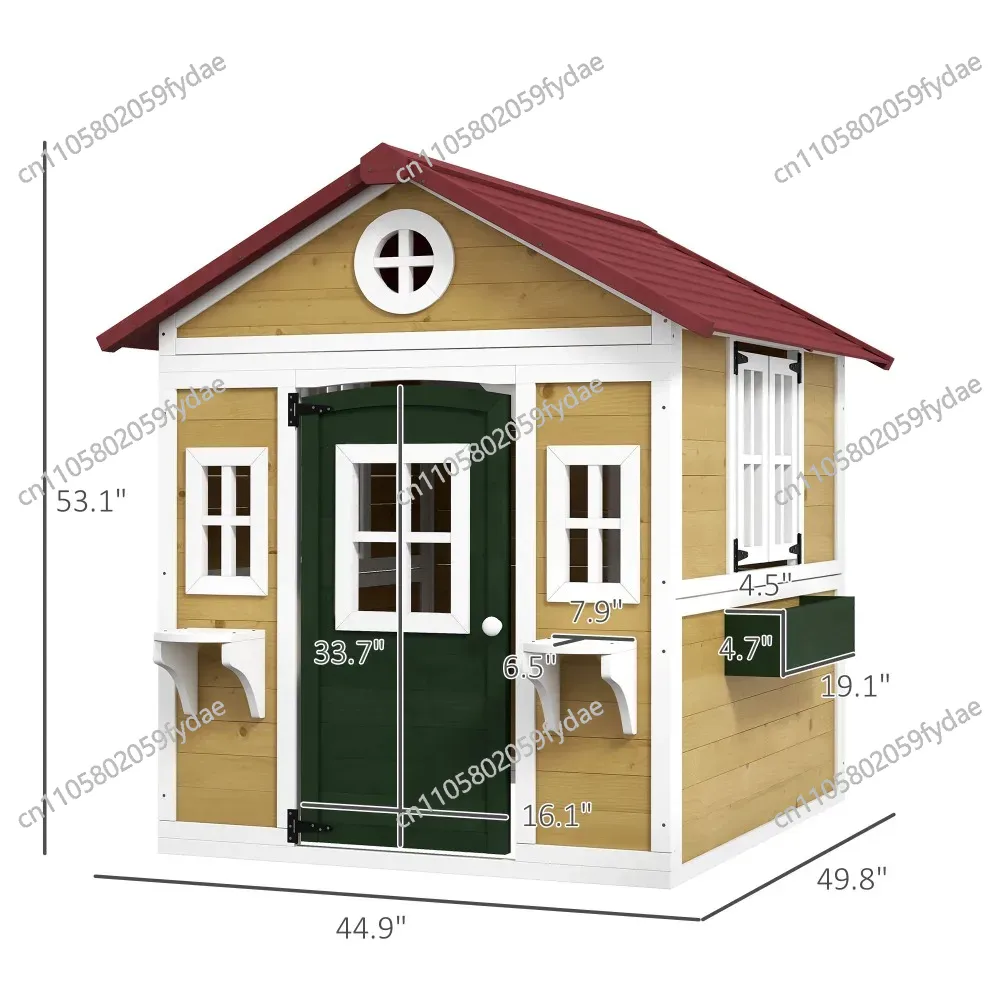Outdoor Kids Playhouse, Wooden - Kids Outdoor Wooden Playhouse recension och pris