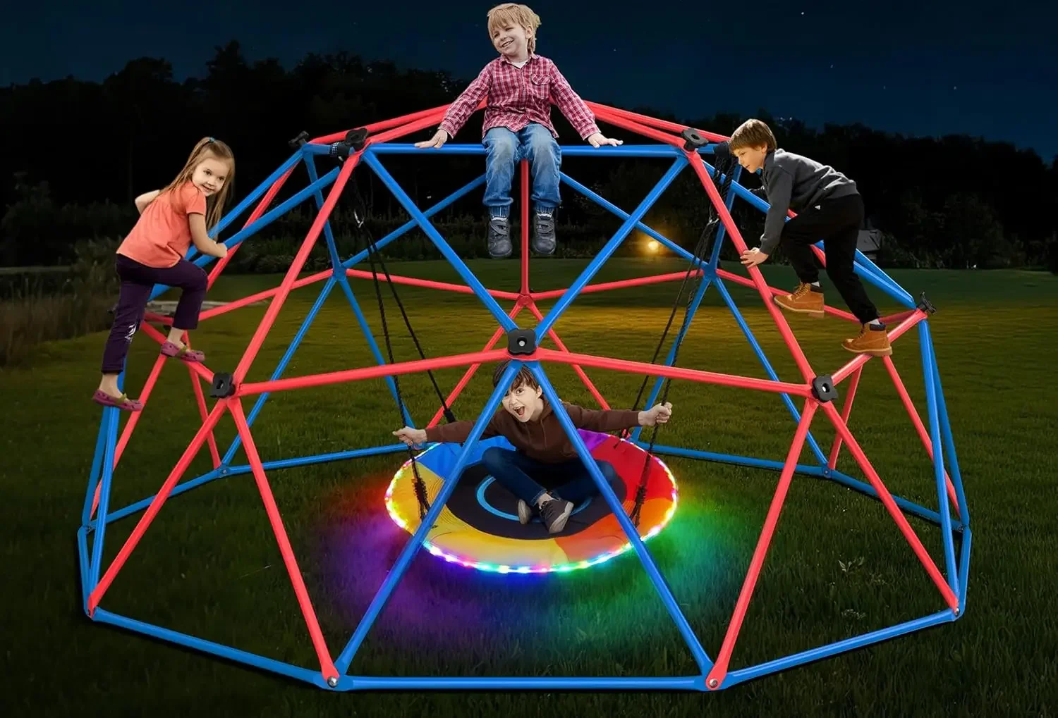 Hapfan Climbing Dome Swing Set - Kids Outdoor Climbing Dome recension och pris