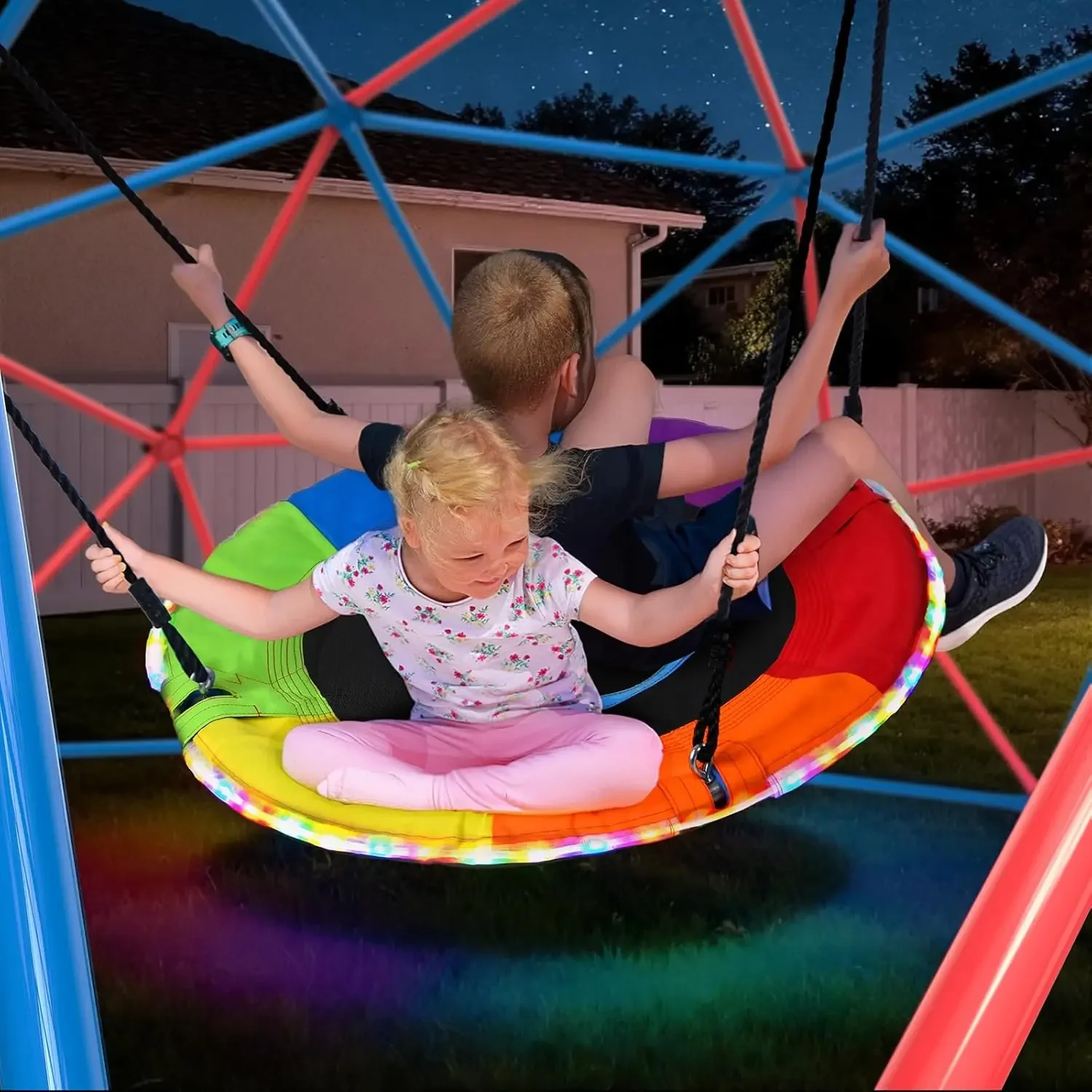 Hapfan Climbing Dome Swing Set - Kids Outdoor Climbing Dome recension och pris