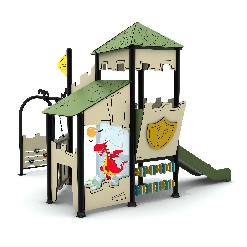 Wooden Outdoor Playground Set  - Kids Outdoor Wooden Playhouse recension och pris