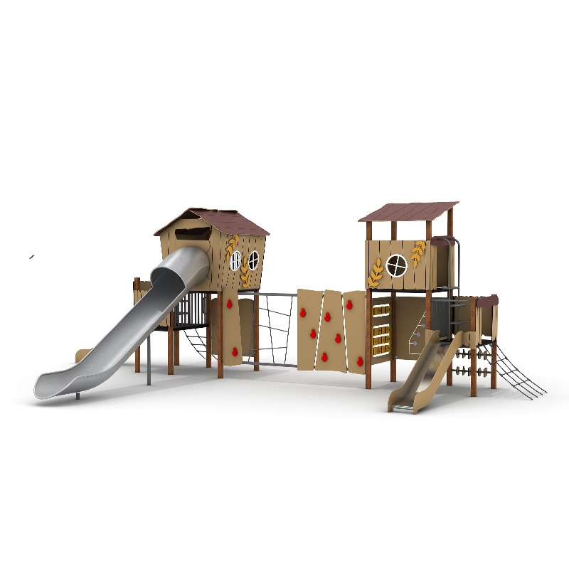 Wooden Outdoor Playground Set  - Kids Outdoor Wooden Playhouse recension och pris