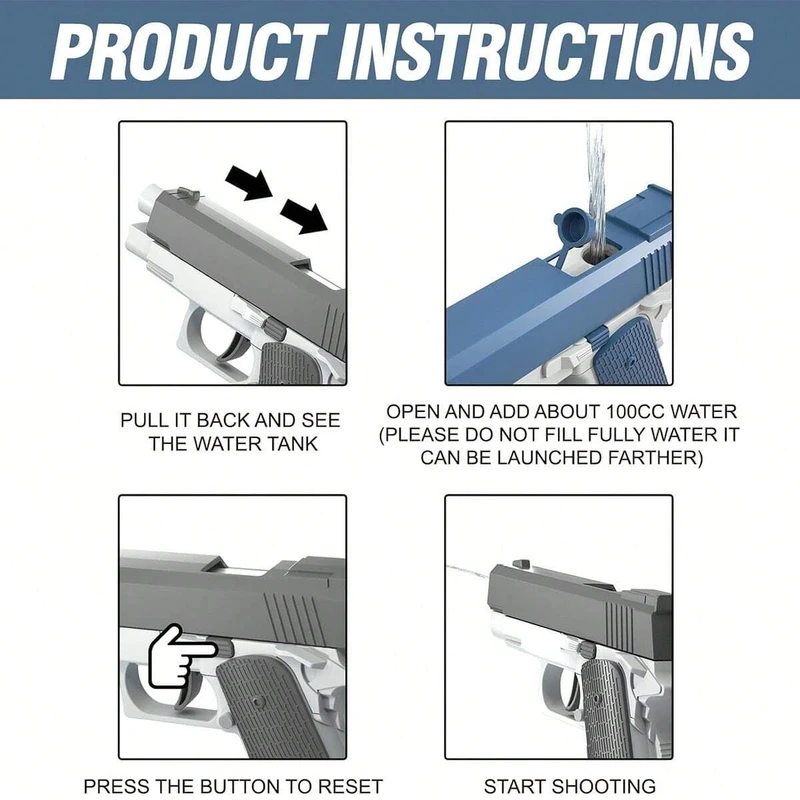 M1911 Water Guns Pistol Toy Sq - Water Gun Soaker recension och pris