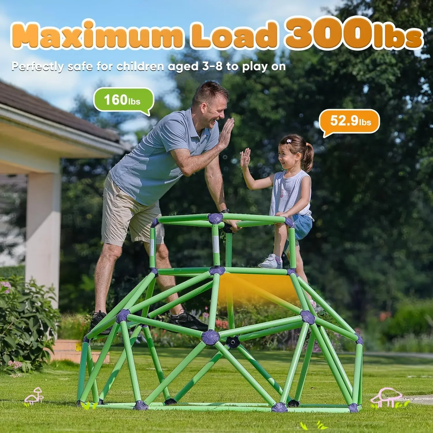 Zupapa Monkey Bars Climbing Do - Kids Outdoor Climbing Dome recension och pris