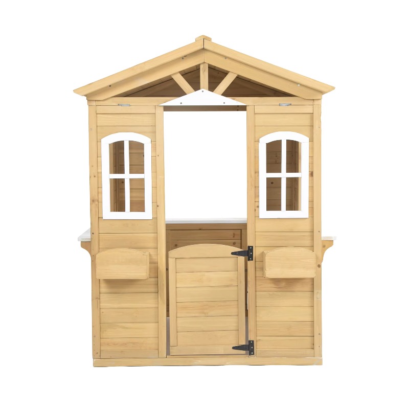 Modern Classic Solid Wood Play - Kids Outdoor Wooden Playhouse recension och pris