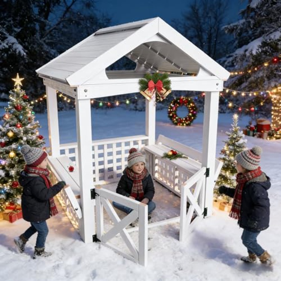 Outdoor Wooden Playhouse For K - Kids Outdoor Wooden Playhouse recension och pris