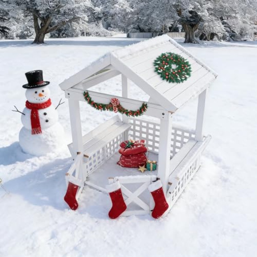 Outdoor Wooden Playhouse For K - Kids Outdoor Wooden Playhouse recension och pris
