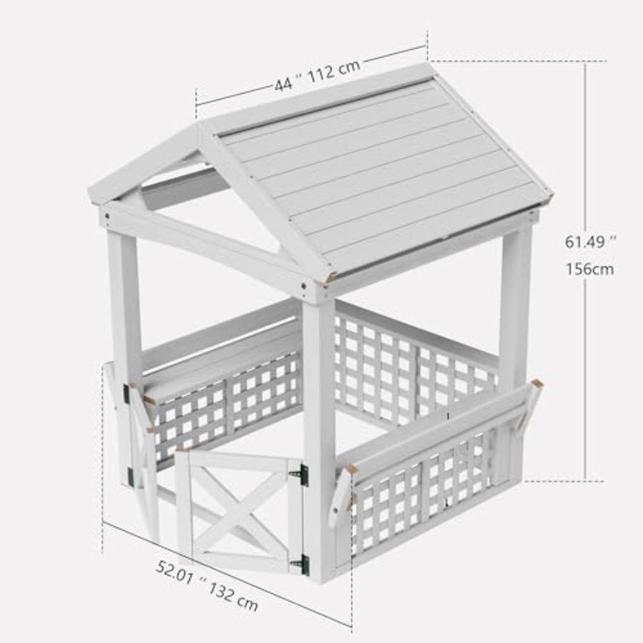 Outdoor Wooden Playhouse For K - Kids Outdoor Wooden Playhouse recension och pris