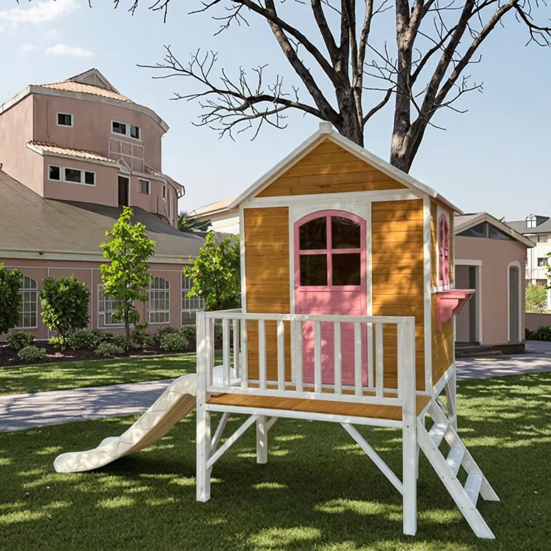 Modern Two-Floor Kids Wooden O - Kids Outdoor Wooden Playhouse recension och pris