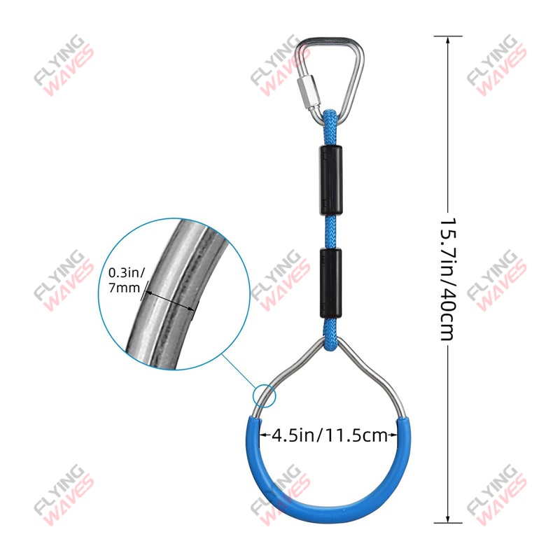 Kids Hanging GYM Ring Swing Cl - Kids Outdoor Obstacle Course recension och pris