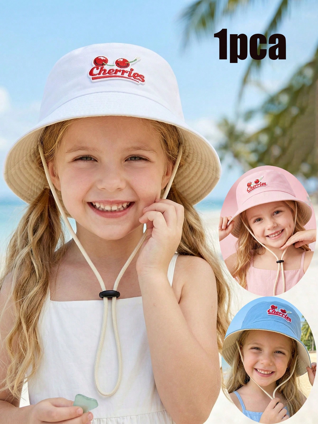 1Pc 2-6Y Kids Red Cherry Fishe - Kids Outdoor Hat recension och pris