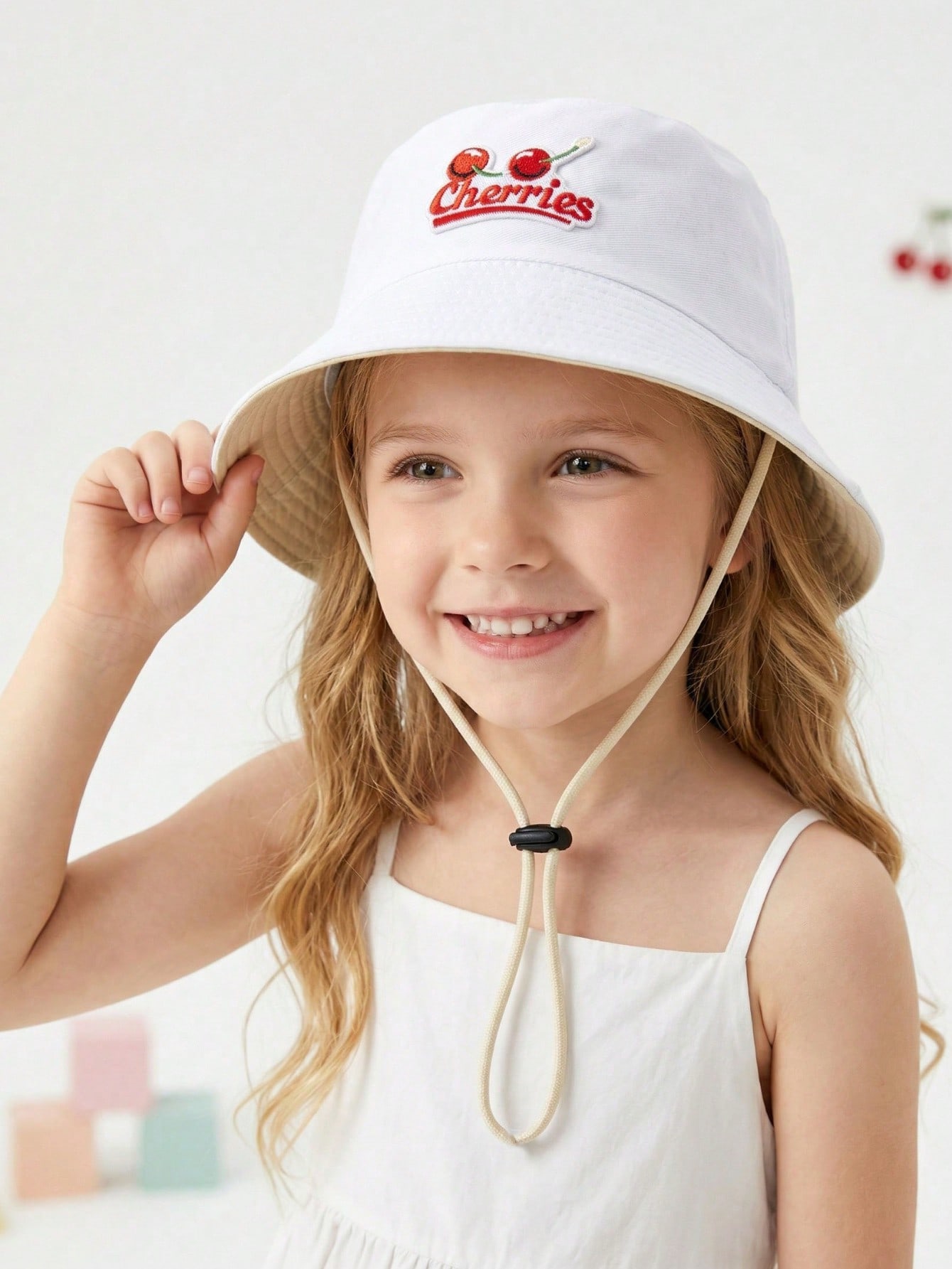 1Pc 2-6Y Kids Red Cherry Fishe - Kids Outdoor Hat recension och pris