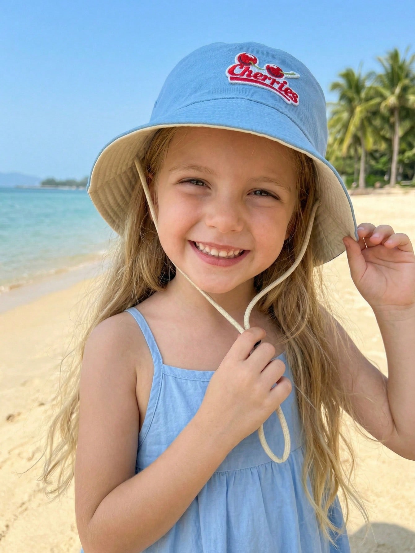 1Pc 2-6Y Kids Red Cherry Fishe - Kids Outdoor Hat recension och pris
